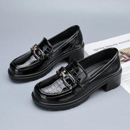 Plus Size British Style Platform Light Casual Designer Office Flats Loafers