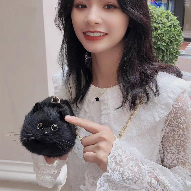 Luxury Mini High Quality Cute Black Cat Women's Fashion Crossbody Bag Main image