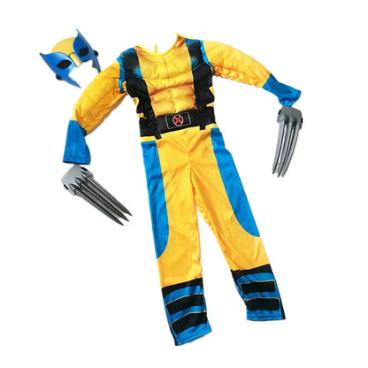 Deluxe Muscle-Chest Wolverine Superhero Kid Costumes