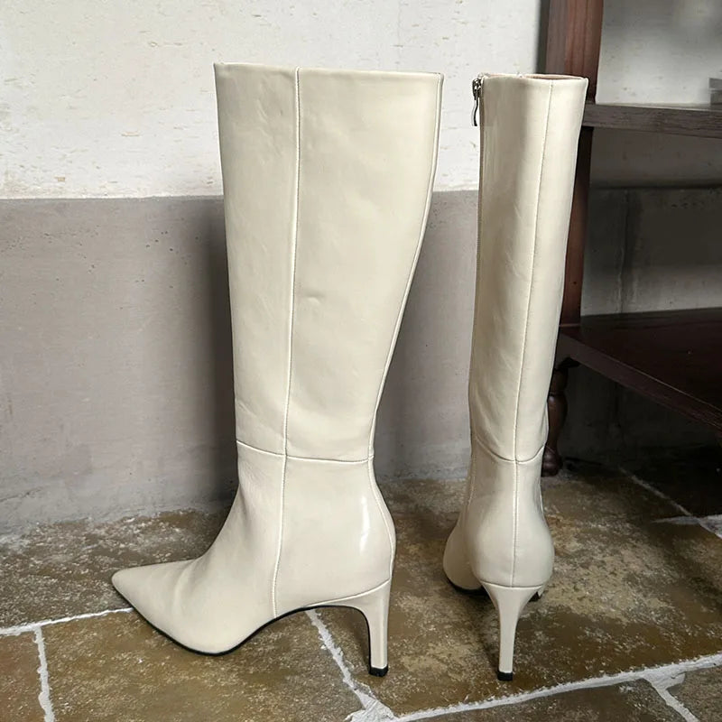 Chic Stylish Comfortable Elegant Fashionable Trendy Pointed Toe Knee High Boots Secondary image