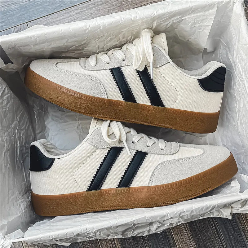 Men's Casual Retro German Training Shoes Lace-up Lightweight Comfortable Sports Flat Shoes Men Skateboard Running Shoes Main image
