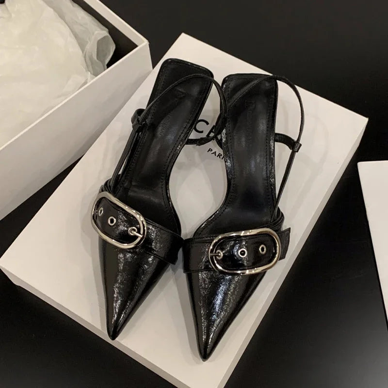 Pointed Toe Designer Summer Walking Slippers Casual Party Women Slides Low Heel Pumps Main image