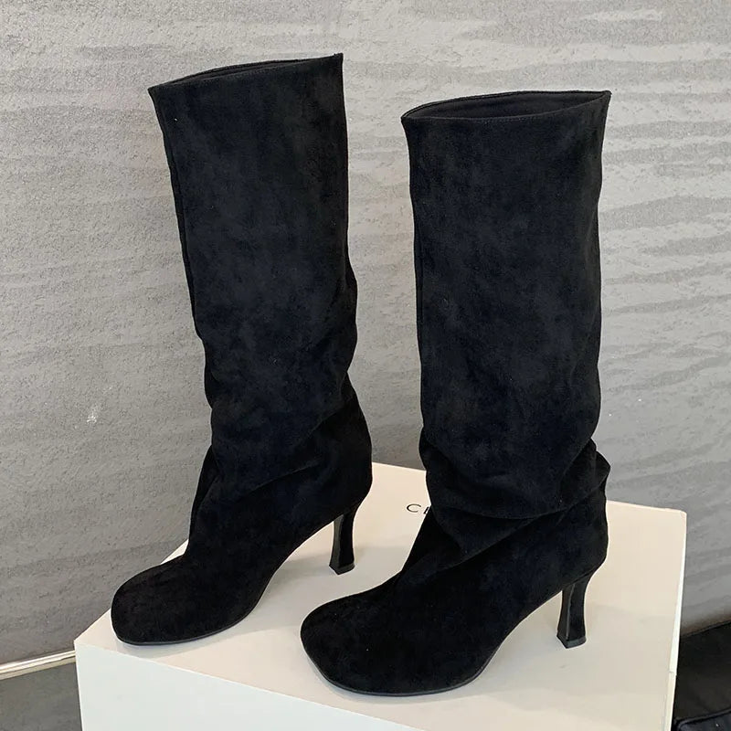 Chic Stylish Comfortable Elegant Trendy Fashion Pointed Toe Knee High Boots