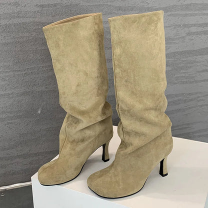 Chic Stylish Comfortable Elegant Trendy Fashion Pointed Toe Knee High Boots