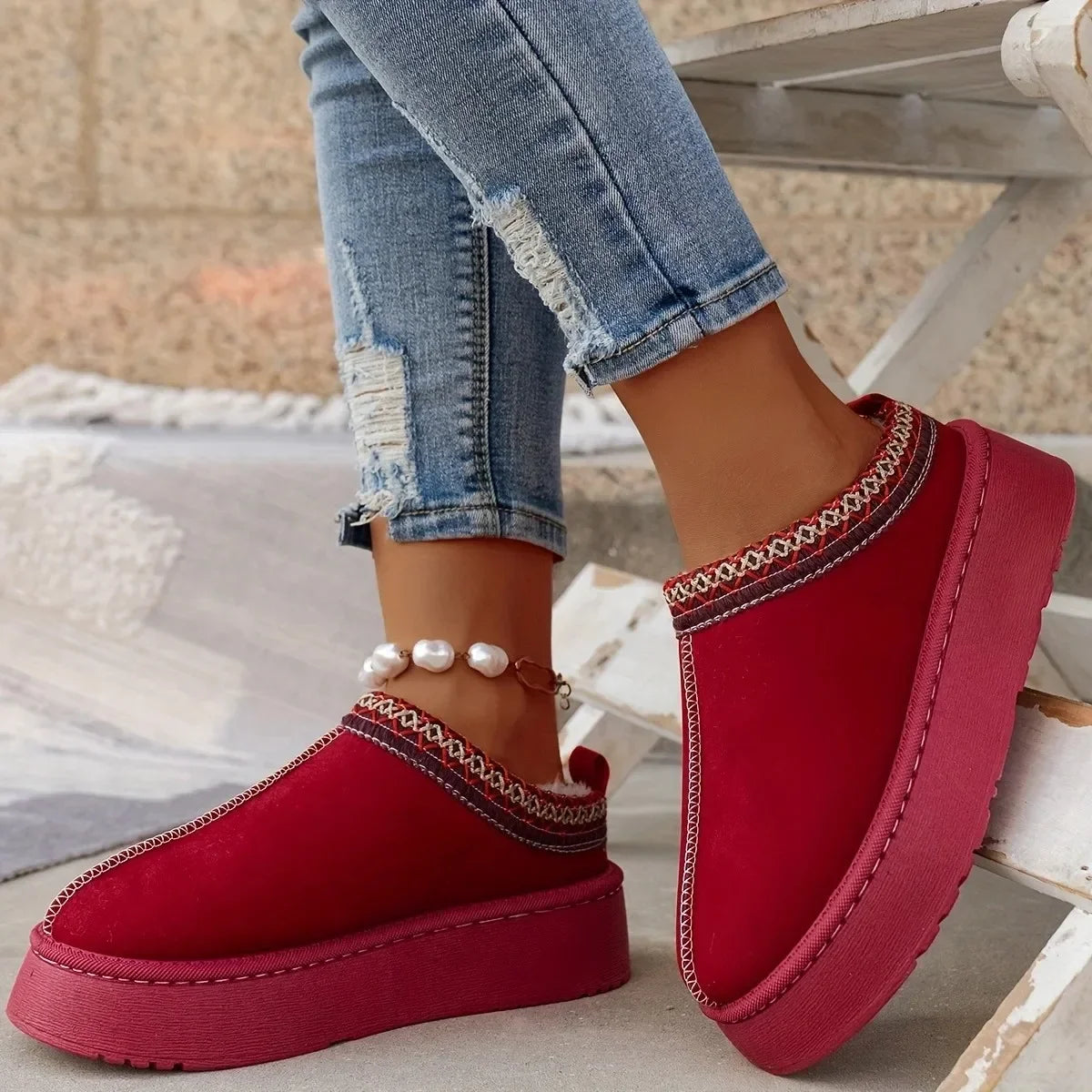 Ankle Flats Platform Stylish Plush Warm Fashion Snow Boot Secondary image