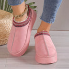 Ankle Flats Platform Stylish Plush Warm Fashion Snow Boot