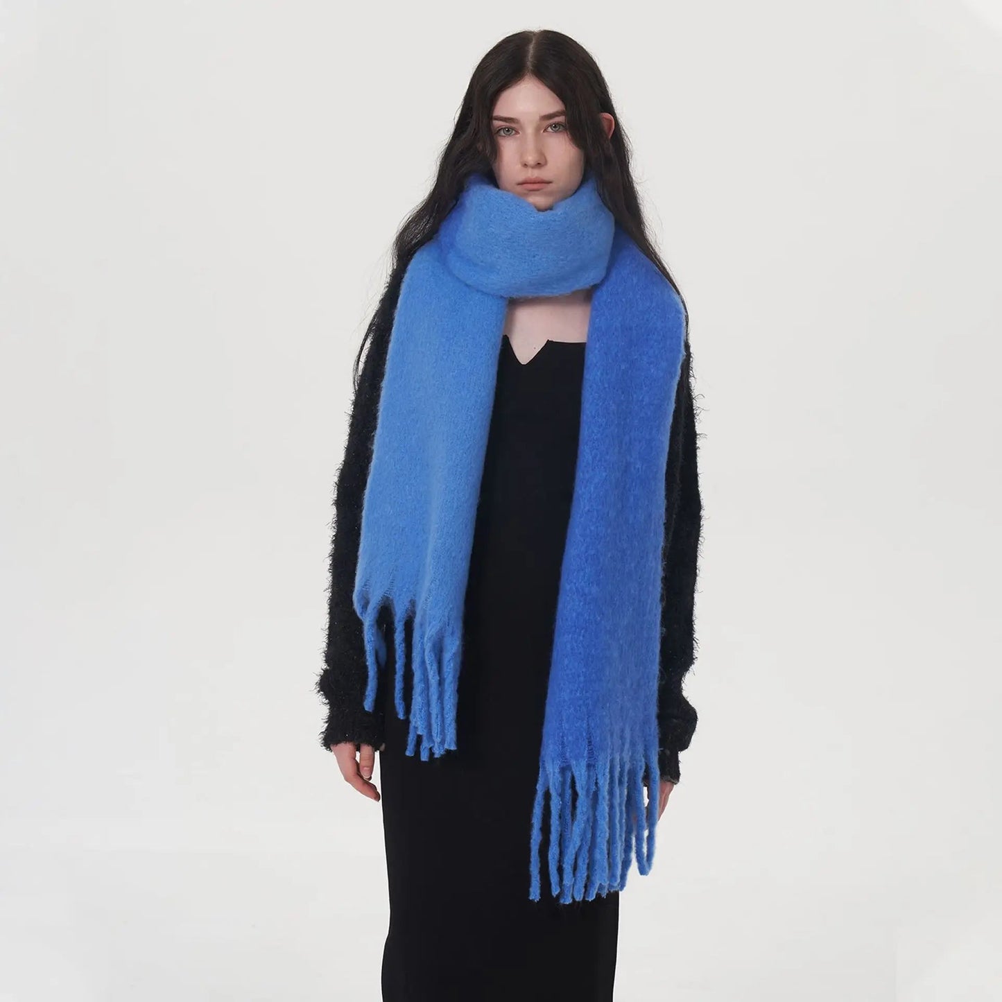 Autumn Winter Warm Cashmere Scarf - Two Color Stitching Long Muffler