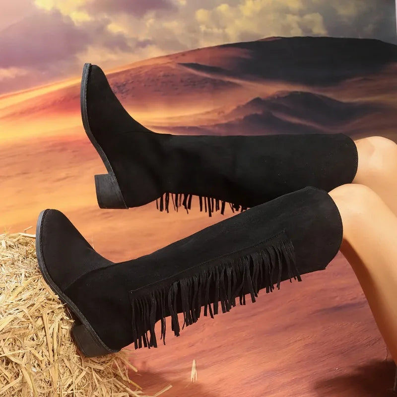 Stylish Modern Elegant Comfortable Fashionable Chic Pointed Toe Knee High Boots Main image