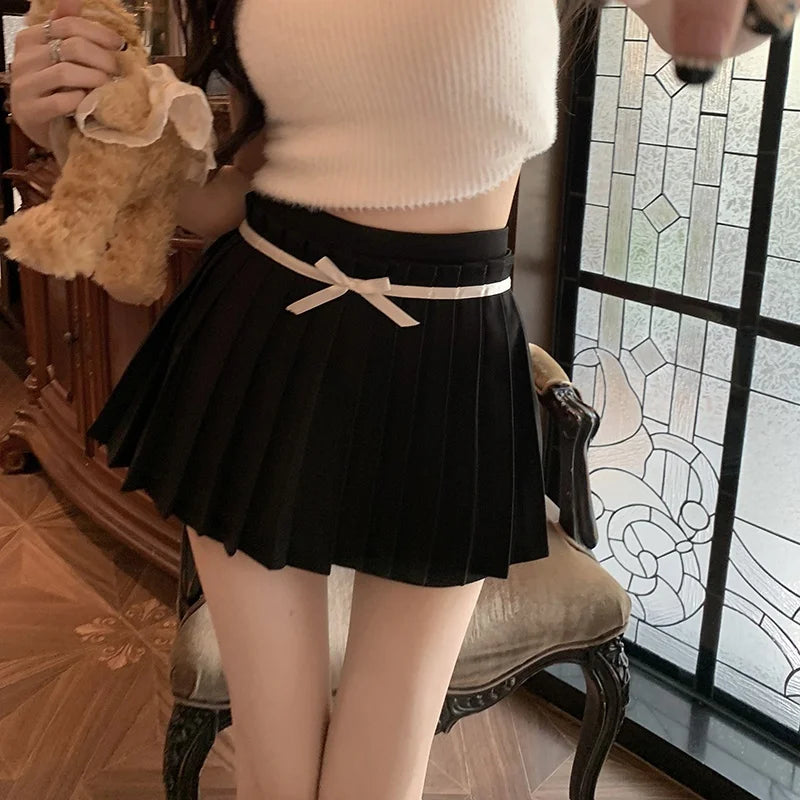 Summer Pleated With Shorts Korean Gyaru Mini Tennis Skirt Secondary image