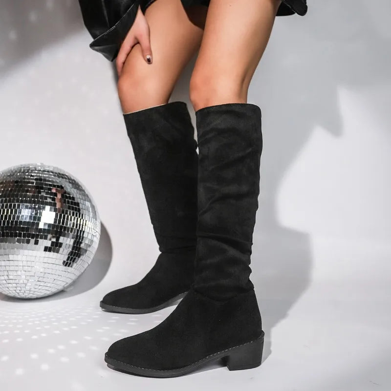 Trendy Chic Casual Elegant Warm Cozy Comfortable Knee High Boots Secondary image