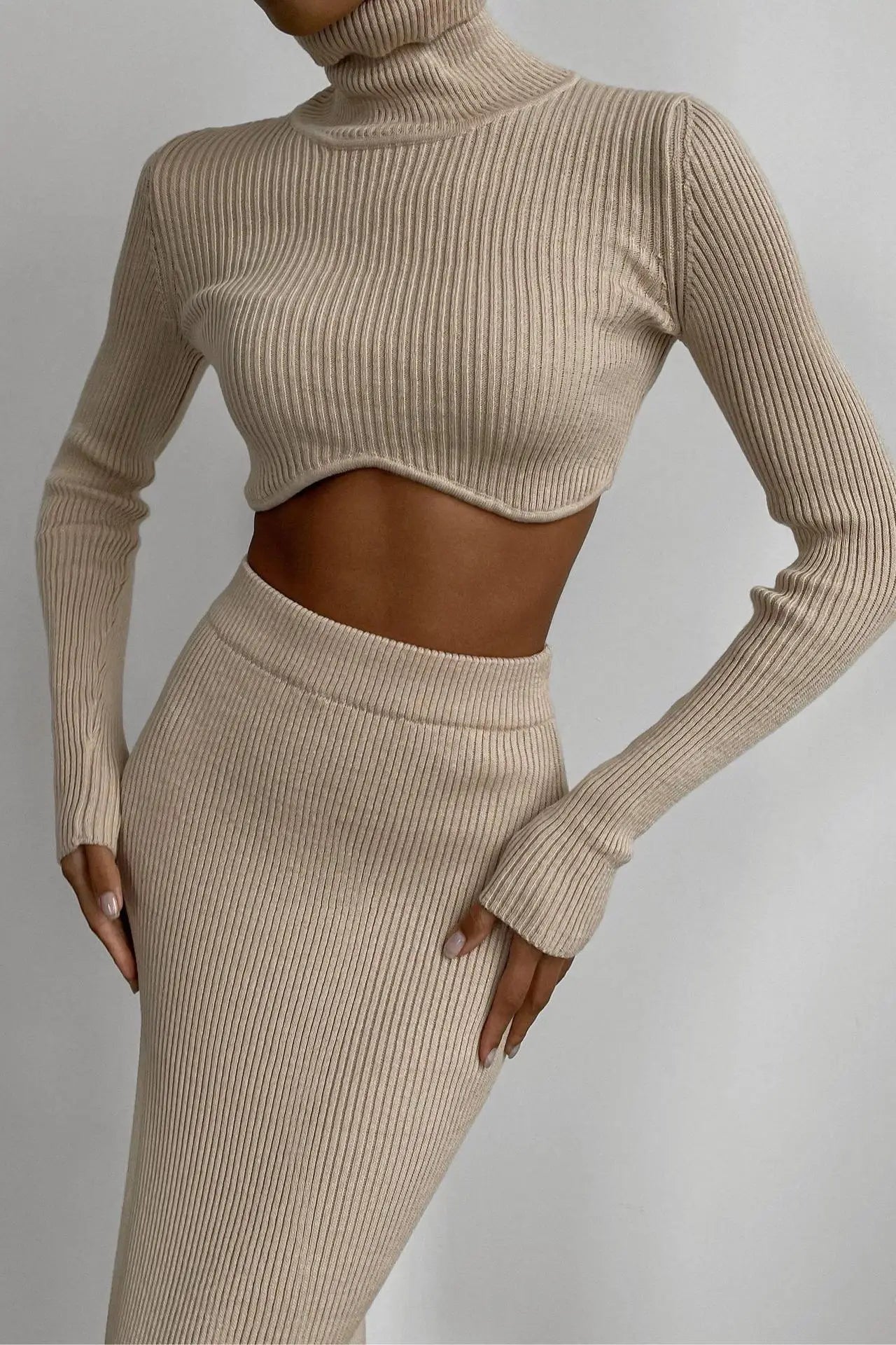 DressBetty - Autumn Winter Y2K Slim  Knitted Set Skirt Main image