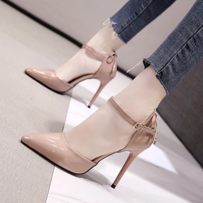 Pointed Toe Fashion  Black Wedding Nude Bridal Ladies High Heel
