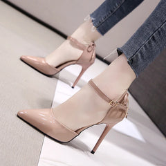 Pointed Toe Fashion  Black Wedding Nude Bridal Ladies High Heel