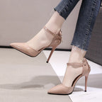 Pointed Toe Fashion  Black Wedding Nude Bridal Ladies High Heel