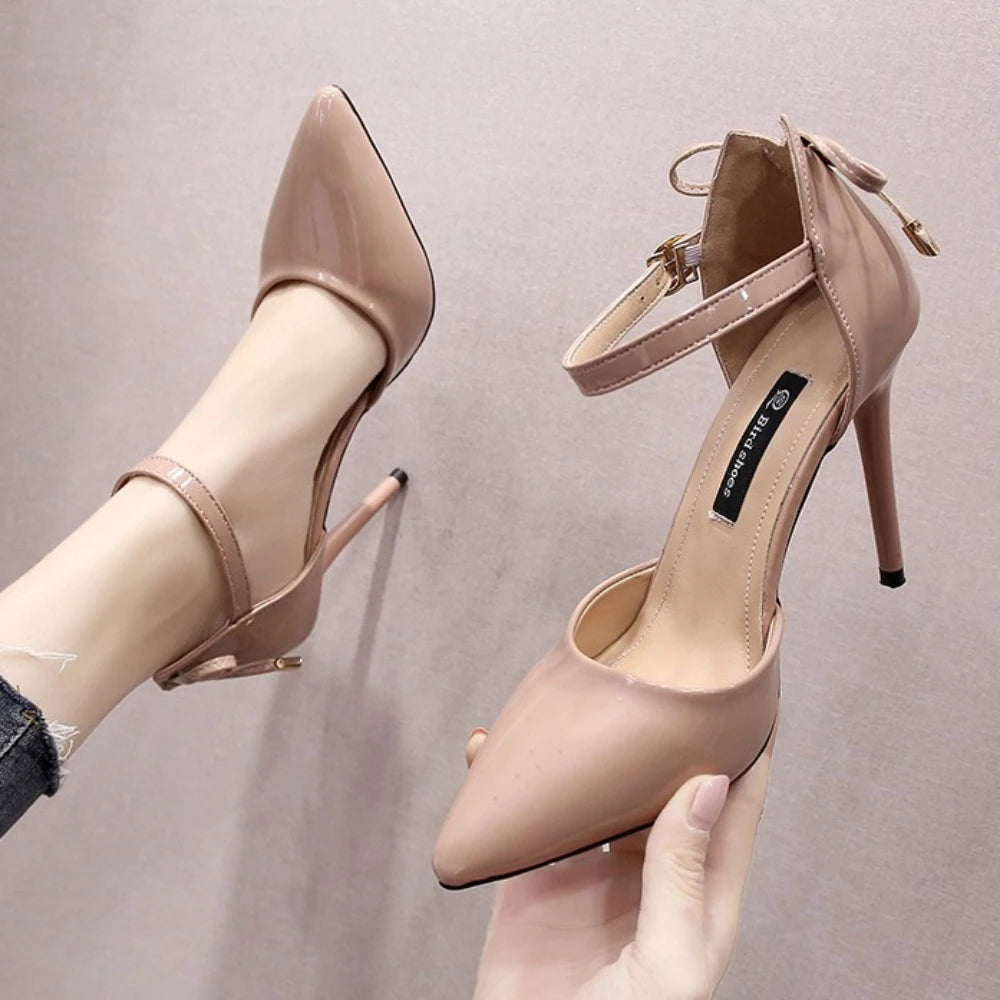 Pointed Toe Fashion  Black Wedding Nude Bridal Ladies High Heel Secondary image