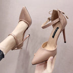 Pointed Toe Fashion  Black Wedding Nude Bridal Ladies High Heel