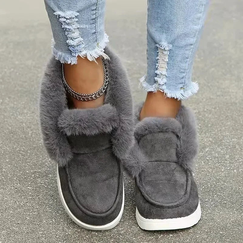 New Comfortable Stylish Slip-On Plush Warm Cozy Ankle Snow Boot Secondary image