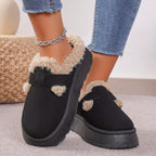 Luxury Plush Fashion Retro Comfortable Flat Sole Snow Boot