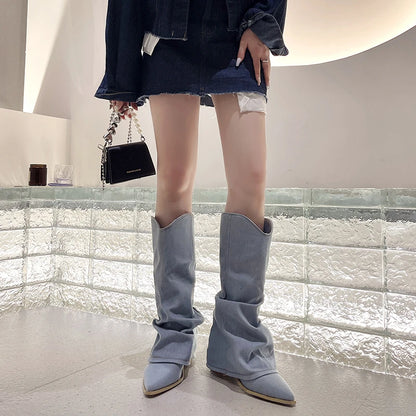 Trendy Stylish Elegant Comfortable Fashionable Chic Pointed Toe Knee High Boots