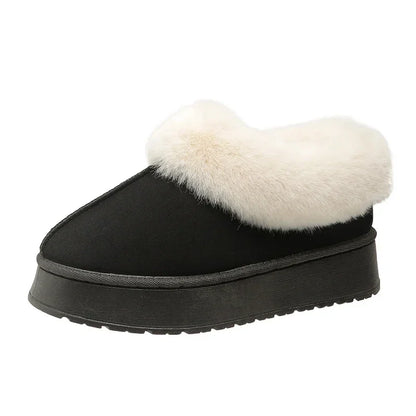 New Warm Boots Women Winter Flats Shoes Short Plush Fur Ankle Snow Boots Casual Shoes Sport Suede Motorcycle Botas