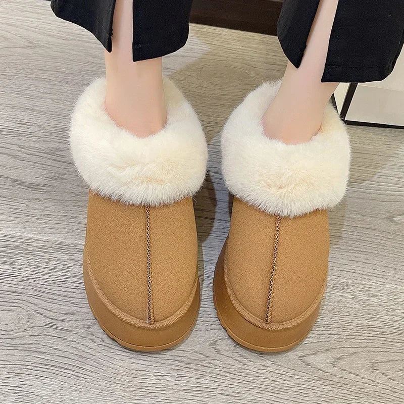 New Warm Boots Women Winter Flats Shoes Short Plush Fur Ankle Snow Boots Casual Shoes Sport Suede Motorcycle Botas Main image
