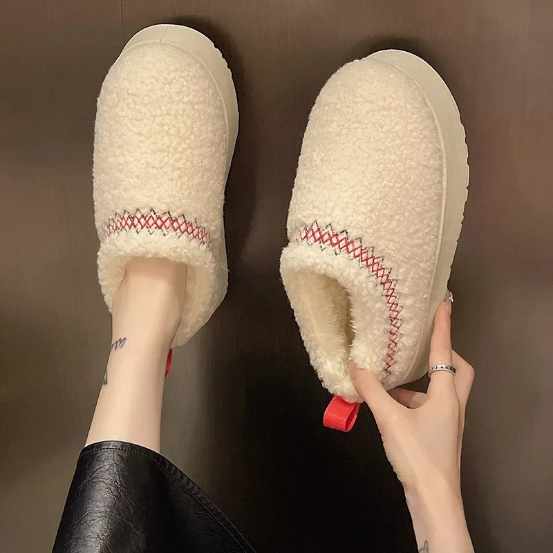 Warm Fur Ankle Flat Platform Plush Flip Flops Cotton Snow Boot Main image