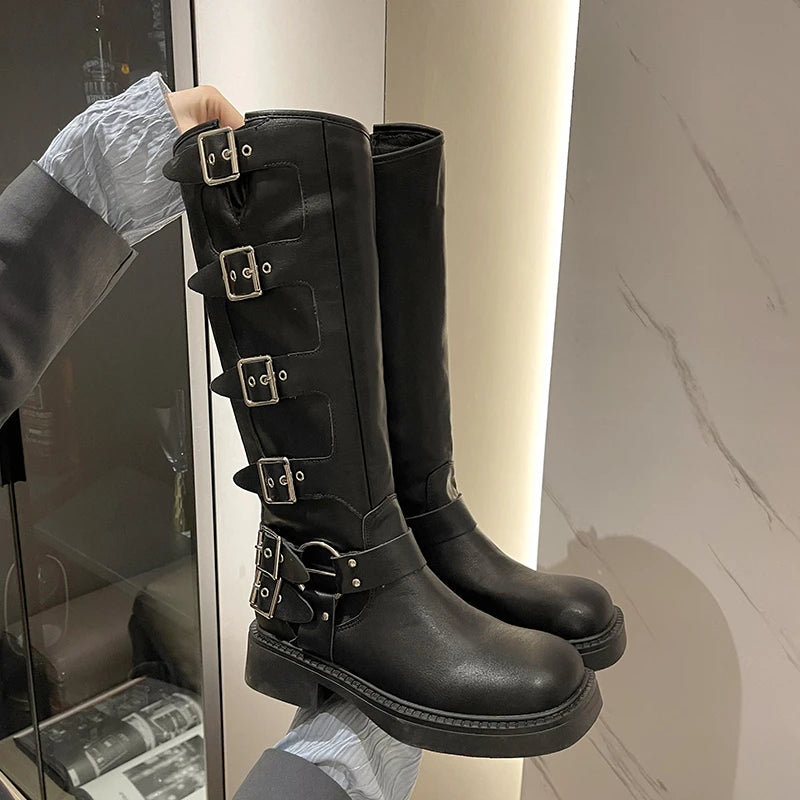 Chic Stylish Lace-Up Comfortable Elegant Knee High Boots Main image