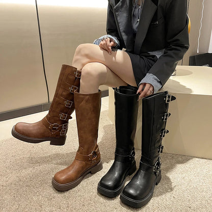 Chic Stylish Lace-Up Comfortable Elegant Knee High Boots