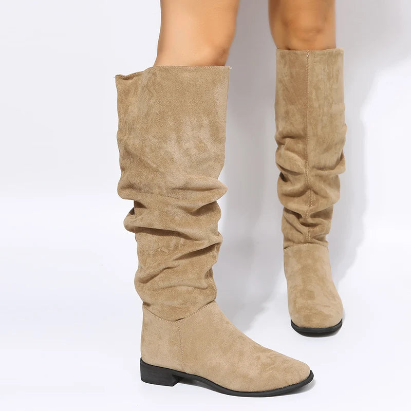 Trendy Stylish Elegant Comfortable Fashionable Chic Pointed Toe Knee High Boots Secondary image