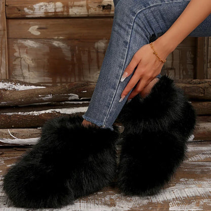 High Over-the-knee Fur Fashion Wool-like Plus Velvet Snow Boot