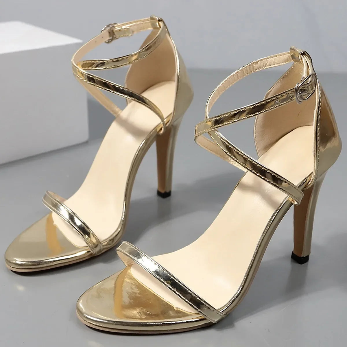 Fashion Mid Low Heels Roman Pumps Lady Gladiators Stripper High Heel Secondary image