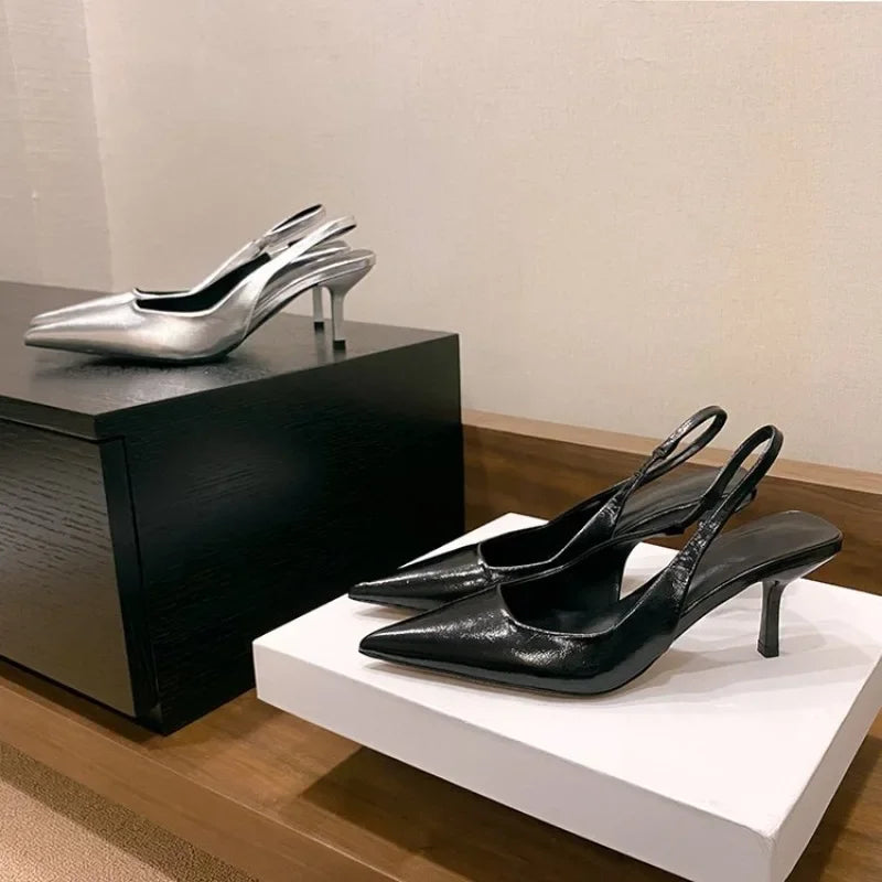 Simple Solid Color Fashion Feminine Pointed Dress Party High Heel Secondary image