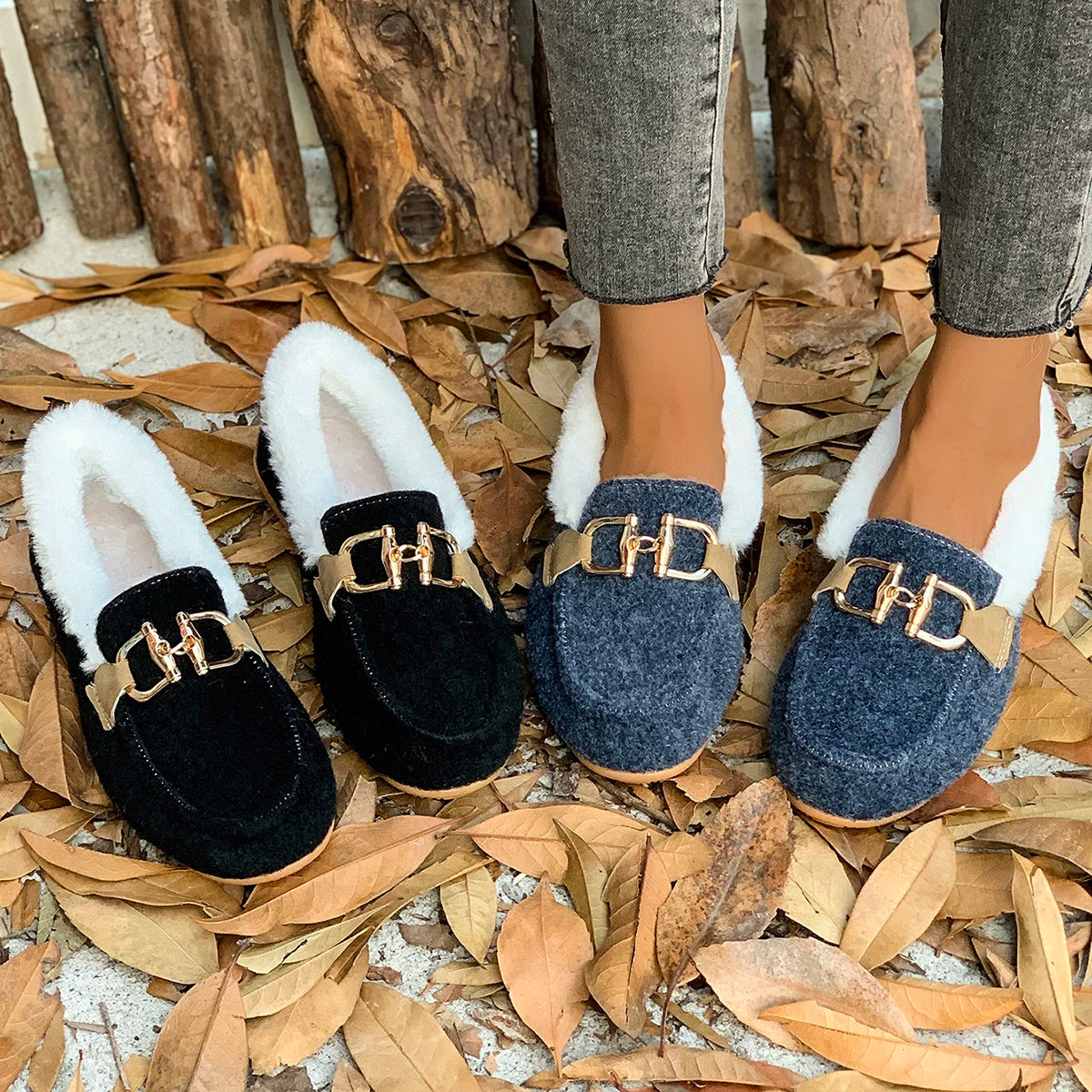New Women Snow Flats Boots Winter Warm Plush Outdoor Boots Women Winter Casual Flats Shoes Women Fashion Flat Comfortable Shoes Main image