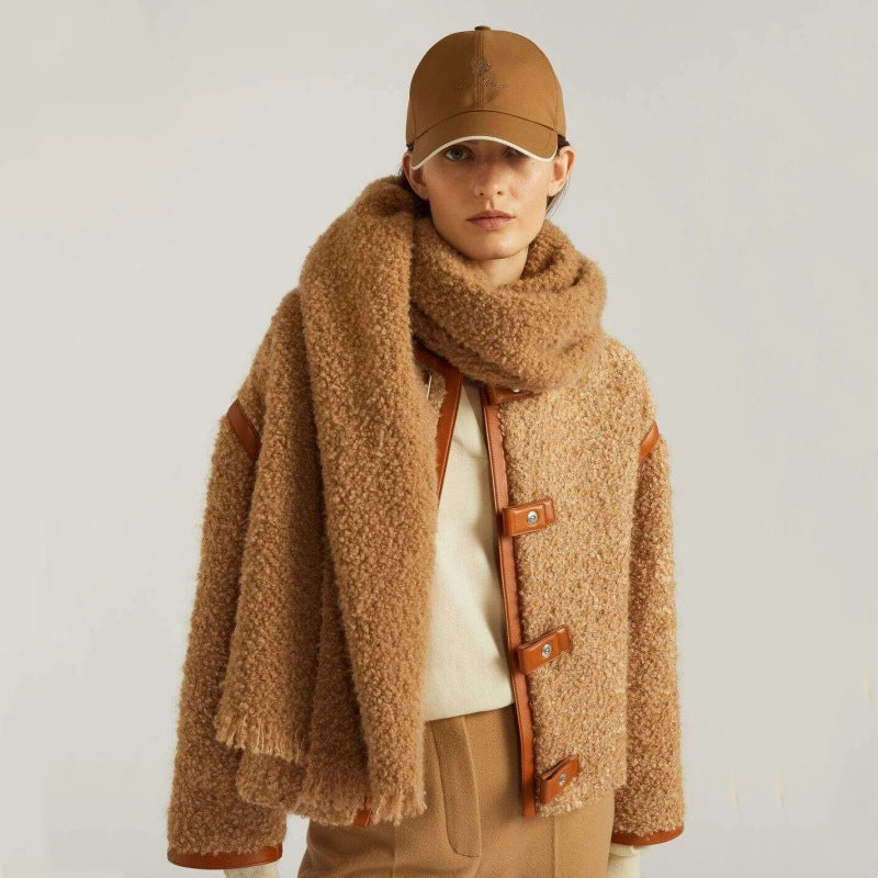 Warm Thick Camel Wool Colorful Stylish Scarf Main image