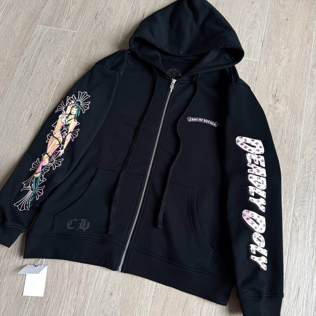 Deadly Doll Comic Print Zip Hoodie Secondary image