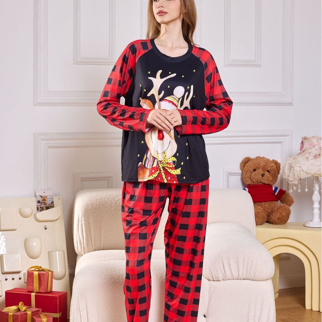 Festive Fun Printed Cozy Comfortable Relaxed Stylish Long-Sleeve Christmas Suit Secondary image