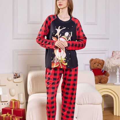 Festive Fun Printed Cozy Comfortable Relaxed Stylish Long-Sleeve Christmas Suit