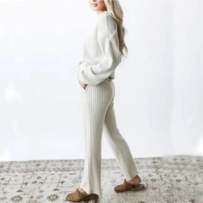 Cozy Comfortable Relaxed Stylish Soft Fashionable Classic Knit Suit