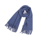 New Autumn Winter Full-polyester Tassel Solid-colored Versatile Scarf