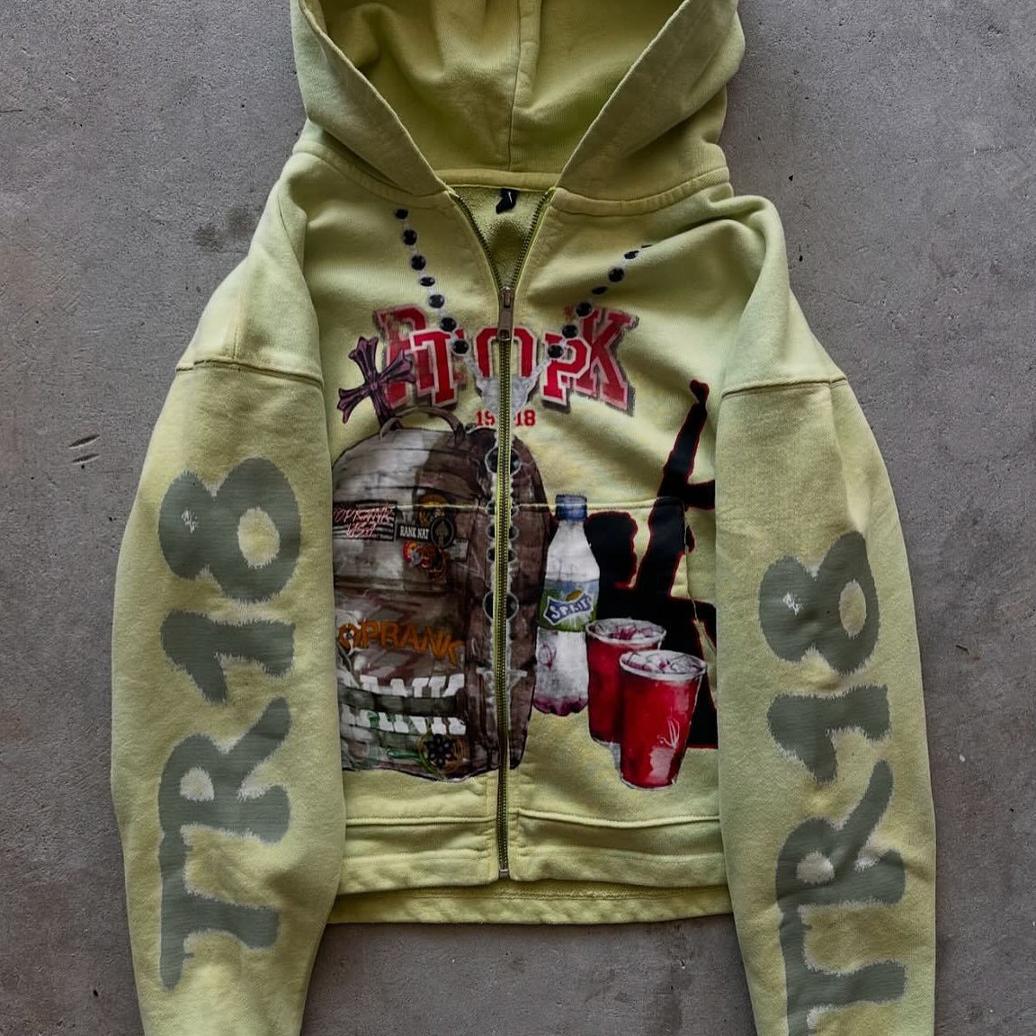 Edgy Youthful Zip Long Sleeve Unisex Hoodie Main image