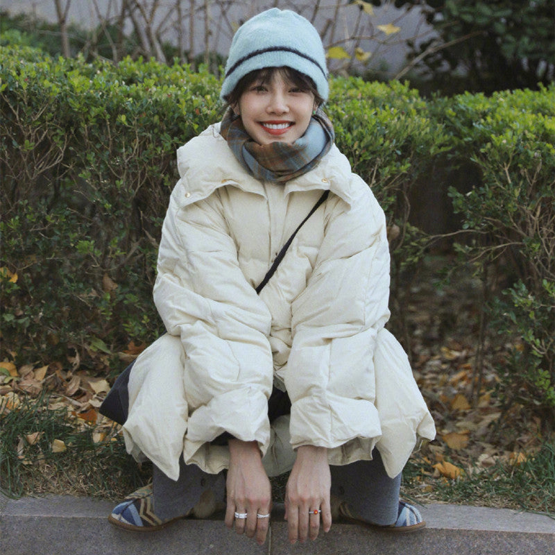 Classic Wool Warm Cozy White Elegant Checked Student Scarf Secondary image