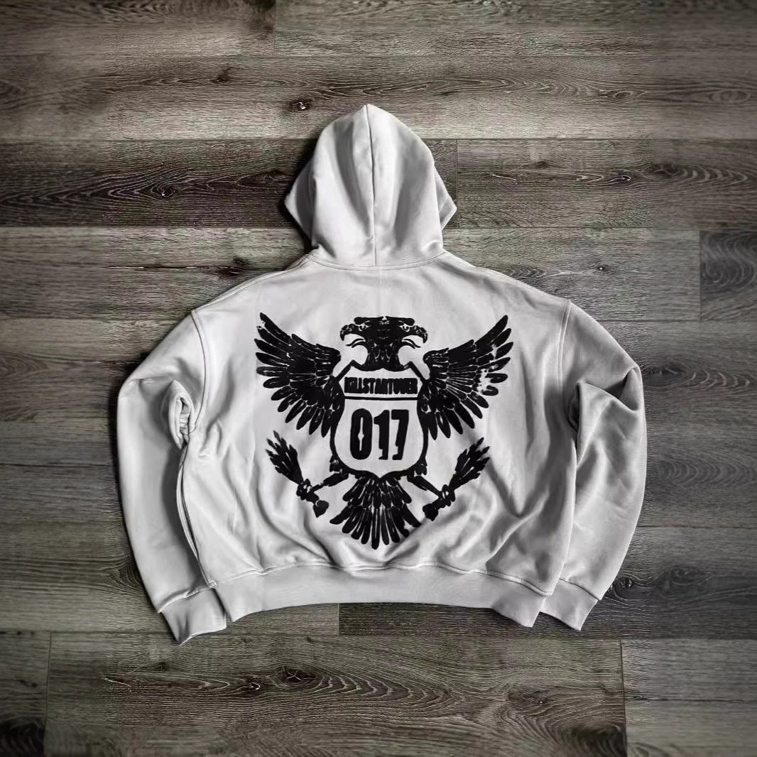 Creative 3D Embossed Loose Fit Hoodie Secondary image