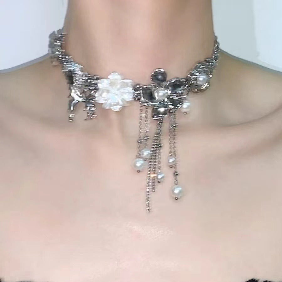 Butterfly Love Pearl Tassel Fashionable Sweet Cool Necklace Main image