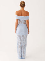 Sheer Lace Cutout Ribbon Bodycon Lace Dress