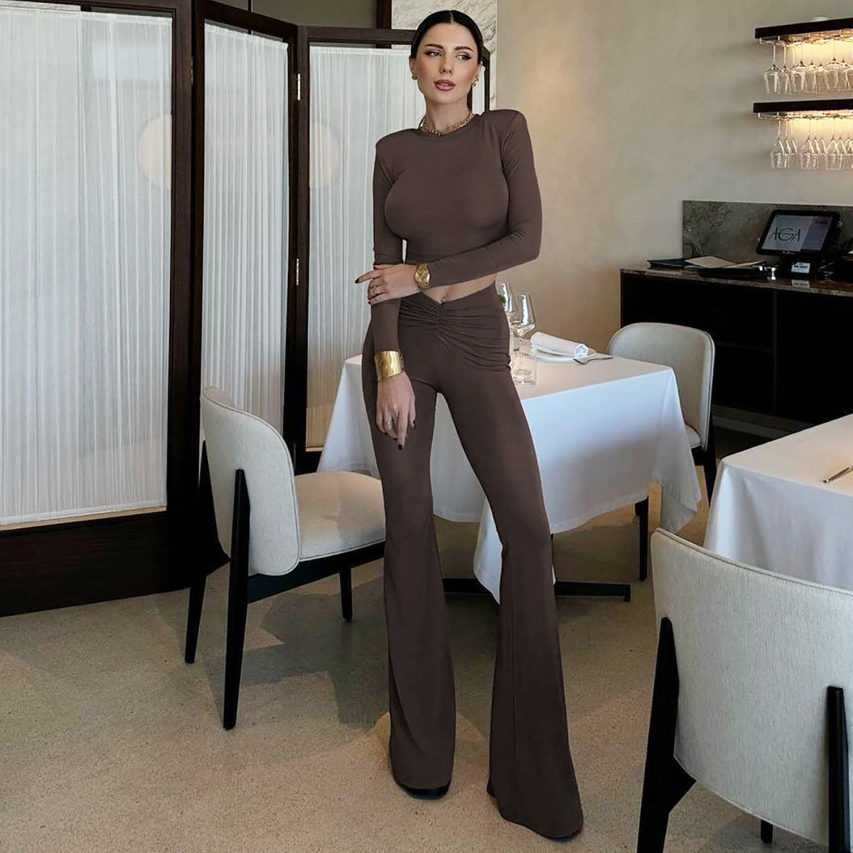 Comfortable Relaxed Cozy Casual Stylish Fall Modern Cotton Suit Secondary image