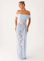 Sheer Lace Cutout Ribbon Bodycon Lace Dress