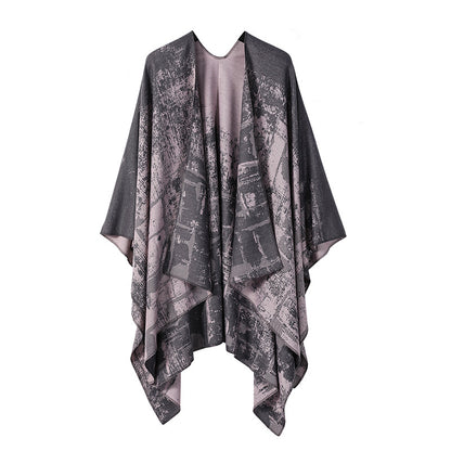 Plain-colored Double-sided Cape Autumn Winter Simple Scarf