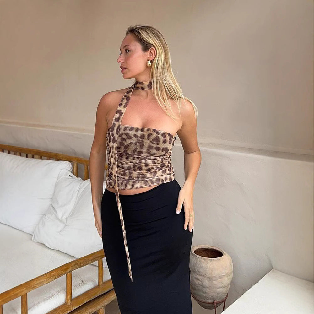 Animal Print Bustier Tank Strapless Secondary image