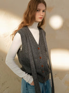 Vintage Draped Knit Top