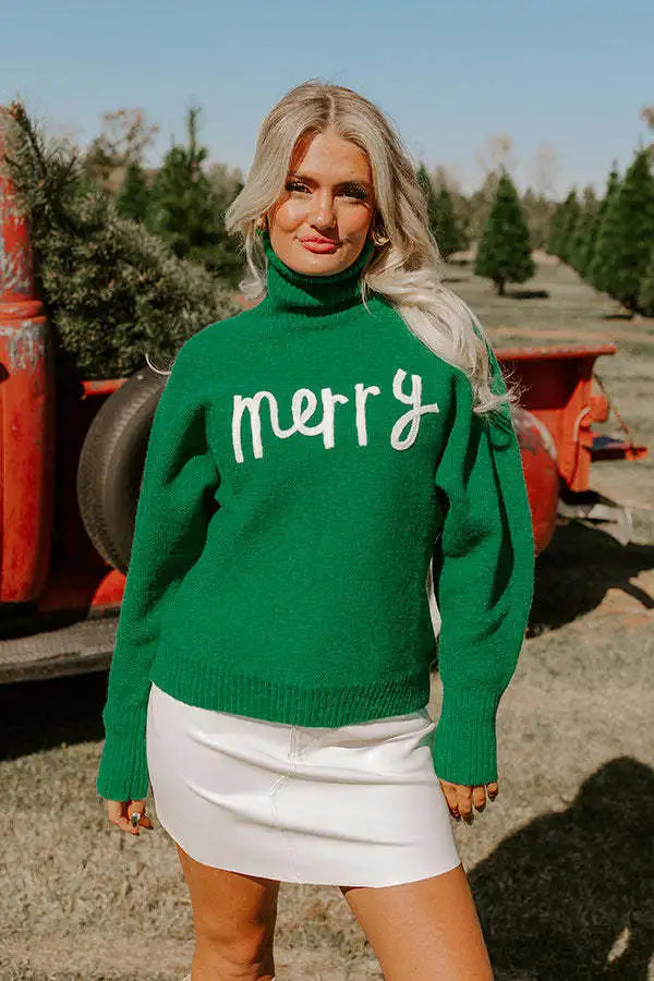 Soft Knitting Christmas High Tie Chic Sweater